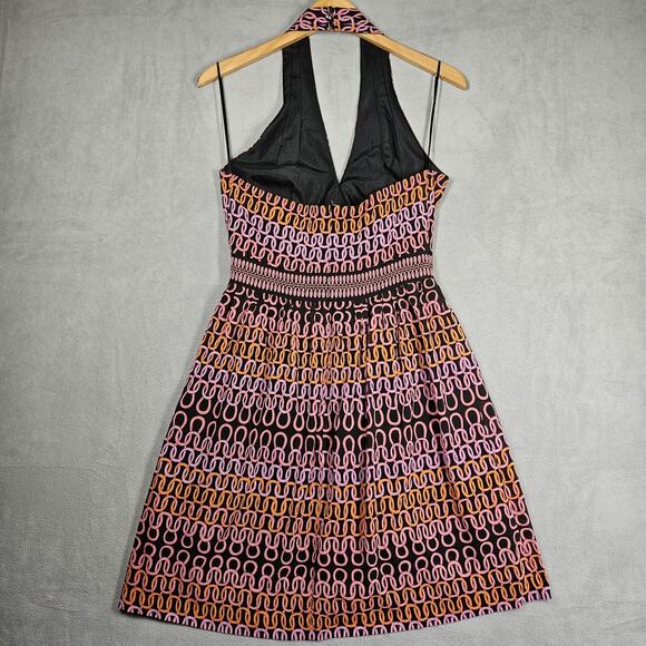 Trina Turk Halter Dress Womens Size 2 Campania Loop Y2K Retro Party Wedding - Picture 8 of 13